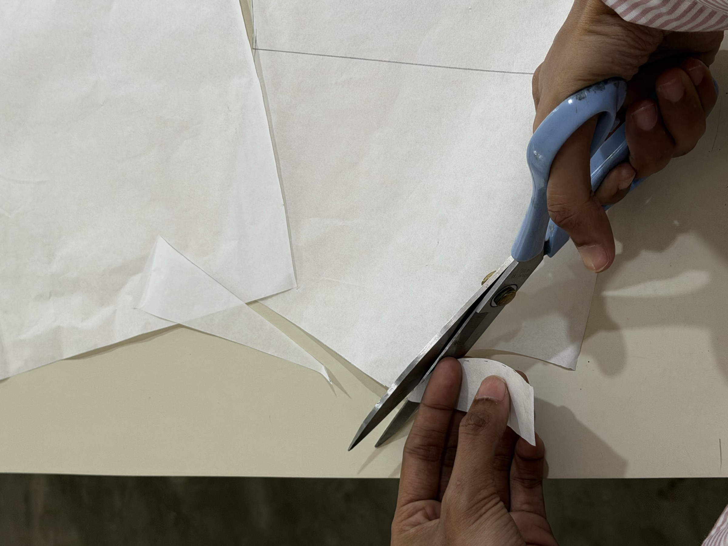 Cutting the pattern