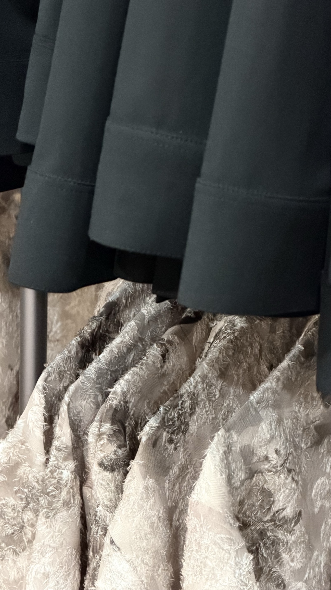 The finish on a garment hem